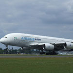 A380 auf dem Weg zurück nach Toulouse