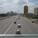 Breite Strasse in Astana, nur fehlt etwas der Verkehr...