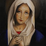 Dulce Virgen María, óleo sobre tela, 40x30cm, 2018