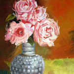 Rosas, óleo sobre tela, 50x40cm, 2002