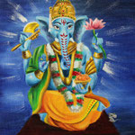 Lord Ganesha, óleo sobre tela, 25x20cm, 2016
