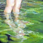 Water Birth (quick study), 2013, oil and acrylic on canvas, 40 x 50 cm