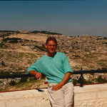 den Ölberg von Jerusalem im Rücken