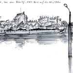 Stettin, Vor der Abfahrt, 2018, Tuschestifte, Brush Pen, 25,5 x 18 cm