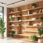 Bibliothèque panneau et lambris lisses