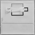 D107, Projekt mit gerhard rühm, 2021, 50 x 50 cm, rückseitige Signatur gerhard rühm + Jürgen Wolff