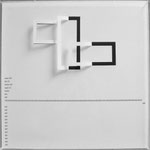 D104, Projekt mit gerhard rühm, 2021, 50 x 50 cm, rückseitige Signatur gerhard rühm + Jürgen Wolff