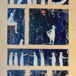 Material: Oil/varnish on wood, measures 125x80cm