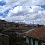 Die schöne Aussicht vom Balkon der Sprachschule in Cusco