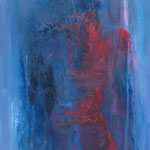 Fille de l'ombre - Technique mixte - 50x100cm (collection privée)