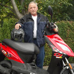 23.09.2014: Winfried Bauer aus Lörrach mit seinem neuen KYMCO DJ50S