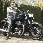 28.03.2014: Jean Müller aus Reinach mit seiner neuen TRIUMPH Thunderbird Storm ABS