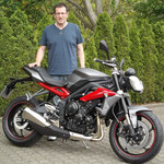 06.05.2014: Thomas Trefzer aus Weil am Rhein mit seiner neuen TRIUMPH Street Triple R ABS