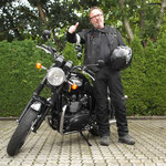 30.07.2014: Jörg Bosch aus Lörrach mit seiner neuen TRIUMPH Bonneville T100