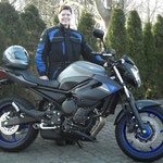 07.03.2014: Sarah Weinbecker aus Lörrach mit ihrer neuen YAMAHA XJ6 ABS