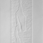 Patrice Moreau. Gaufrage sur bois. Papier 21 cm x 29,7cm - Livre d'artiste "Ombres blanches"