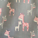 Baumwolle Giraffe rosa