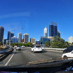 Die Wolkenkratzer von Perth City