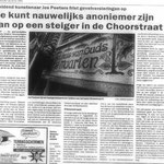 artikel over Choorstraat - in opdracht van werkgroep Direkte Voorzieningen