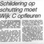 artikel over schuttingschildering Paardenveld 1980 - in opdracht van werkgroep Direkte voorzieningen