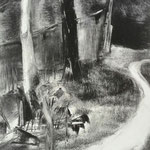 Weg, 2015, Monotypie, 30x20cm