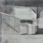 Abstieg, 2012, Kohle auf Papier, 30x40cm