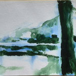 Brücke, 2015, Aquarell, 20x50cm
