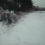 nieve X - acuarela sobre papel adherido a tabla - 40X40 cm