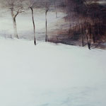 winter landscape XI - acuarela sobre papel canson adherido a tabla - 150X150 cm