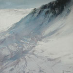 nieve II - acuarela sobre papel arches adherido a tabla - 40X40 cm
