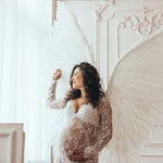 фотосессия беременности в образе ангела