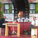 Mit Peter Frank bei einer Openair-Präsentation von Todesblau