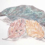 Autumn Leaves（2005/11, pencil+pastel）（原村にて）