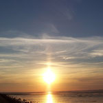 02/07/2006; 21:26 Nebensonnen vor Sonnenuntergang an der Nordsee