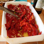 Pimientos de Piquillo -Im Ofen gebratene rote Paprika mit Knoblauch und Olivenöl