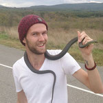 Trophy picture with my favourite snake of the trip.