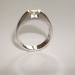 solitaire or blanc palladié diamant