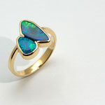 bague or jaune opales Brésil