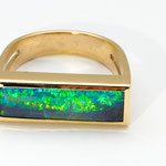 bague or jaune opale Australie