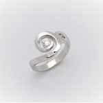 bague or blanc et diamants