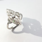 bague or blanc palladié diamants