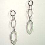 boucles d'oreilles or blanc et diamants