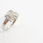 bague or blanc diamants