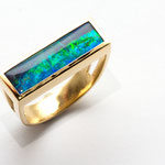 bague or jaune opale Australie