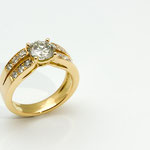 bague or jaune diamants