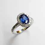 bague or blanc saphir et diamants