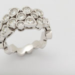 bague or blanc palladié, diamants