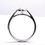 Bague or blanc palladié diamant