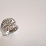 bague or blanc palladié et diamants