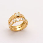 bagues or jaune et diamants